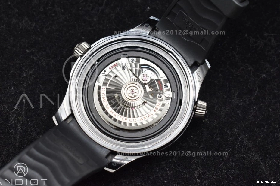 Rubber Black GoAnywhere Seamaster 300M 1081 Diver VSF A Edition Strap PVD Best Black Dial on 0517